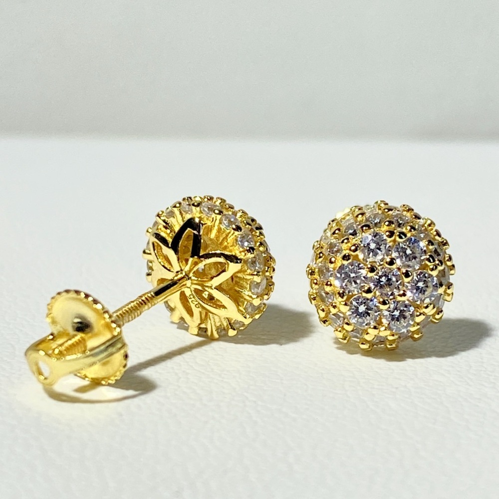 925 sterling silver gold earrings
